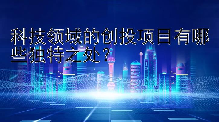 科技领域的创投项目有哪些独特之处？