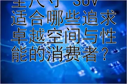 全尺寸 SUV 适合哪些追求卓越空间与性能的消费者？