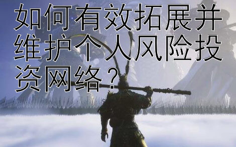 如何有效拓展并维护个人风险投资网络？