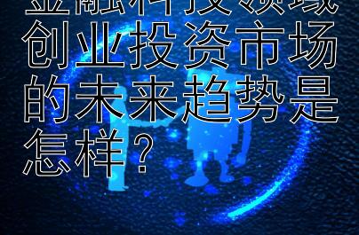 金融科技领域创业投资市场的未来趋势是怎样？