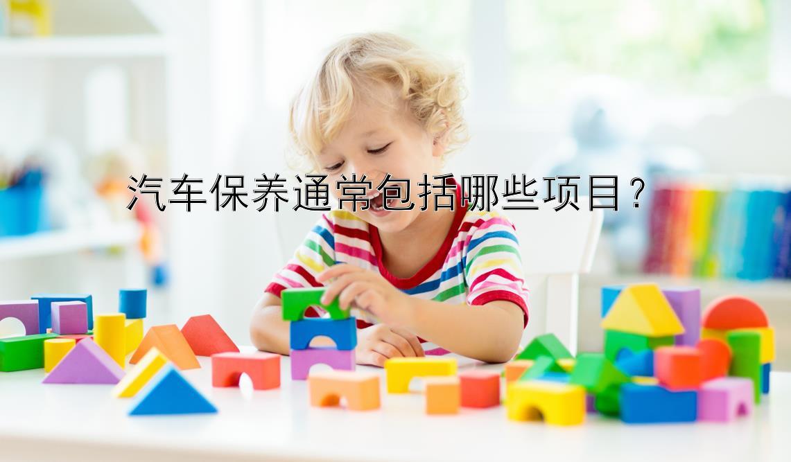 汽车保养通常包括哪些项目？