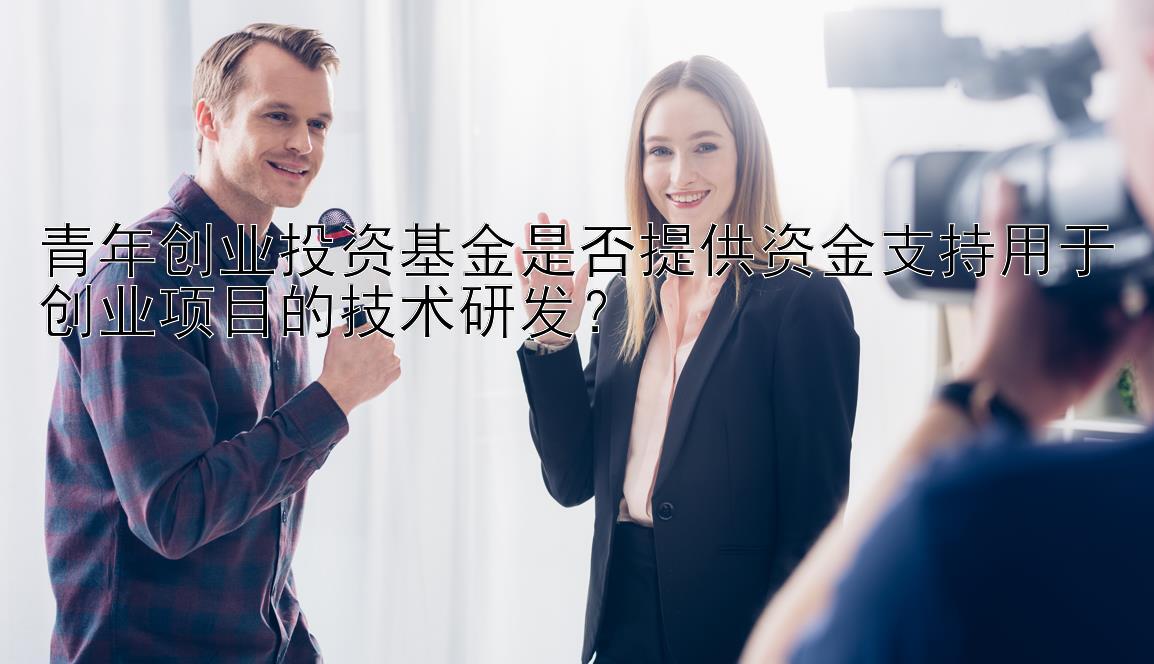 青年创业投资基金是否提供资金支持用于创业项目的技术研发？