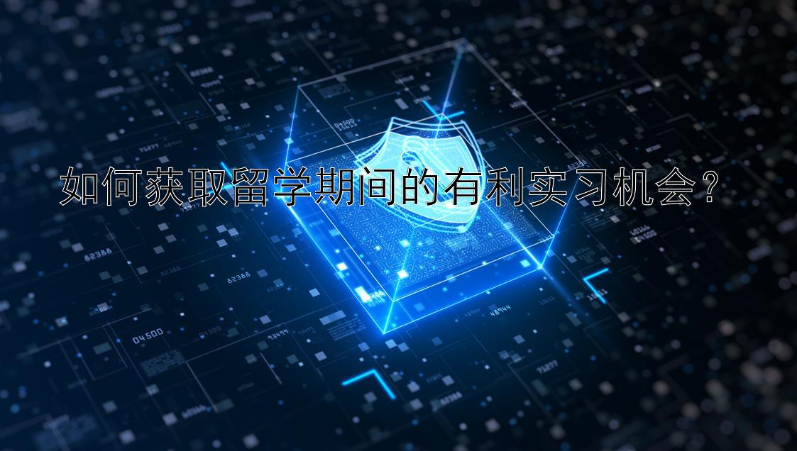 如何获取留学期间的有利实习机会？