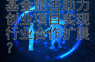 青年创业投资基金能否助力创业项目实现行业合作扩展？